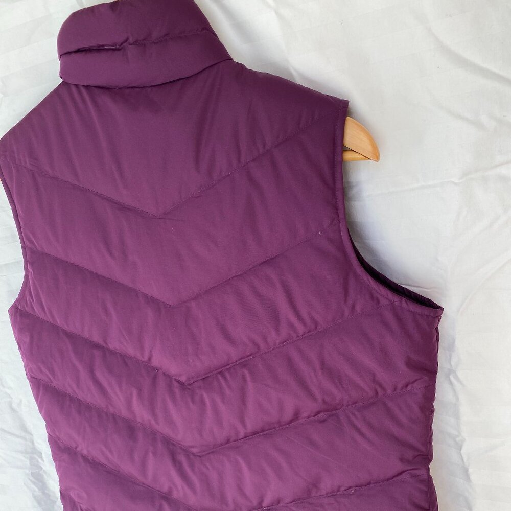 Lands End Purple Down Filled Jacket Vest Puffer